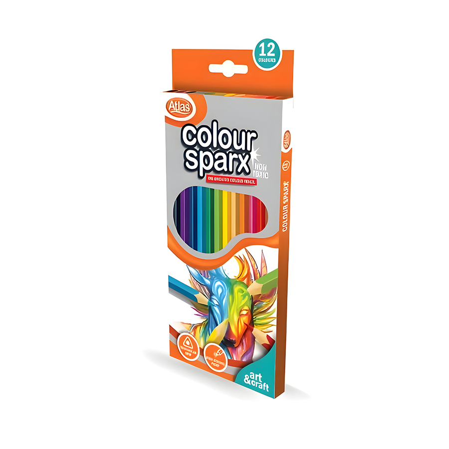 COLOUR PENCIL 12PCS COLOUR SPARX ATLAS